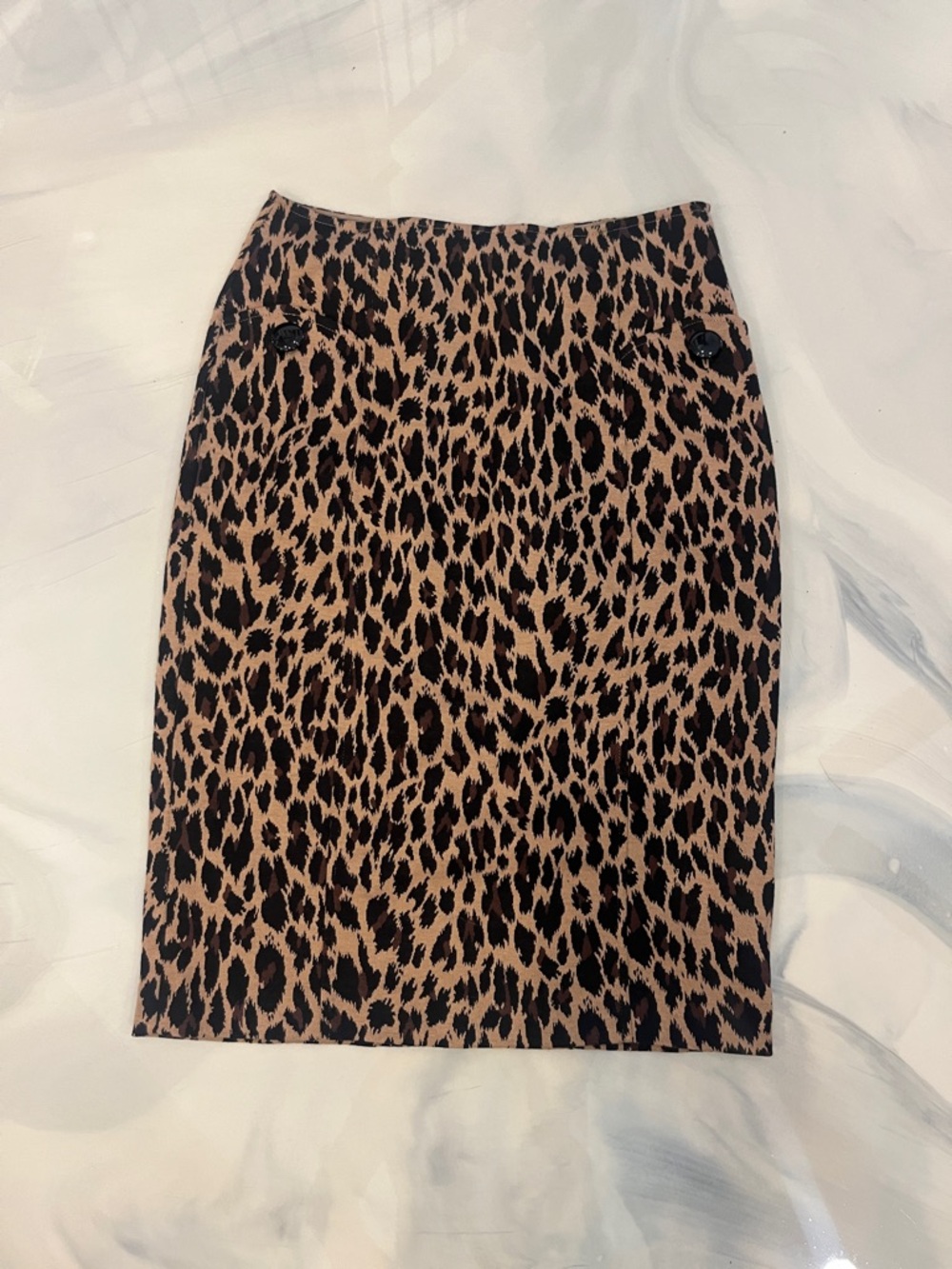 Spiegel Leopard-Print Pencil Skirt - Tan & Black